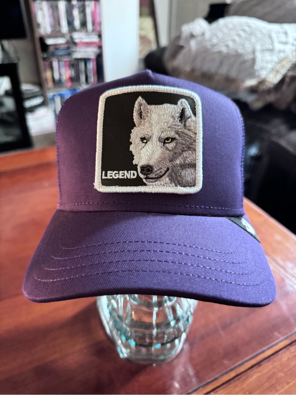 Authentic Goorin Bros Legendary White Wolf "Legend" Purple Hat (NWT)